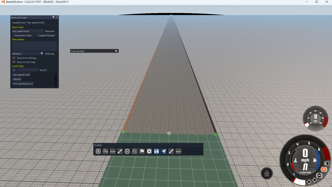 top speed track for track builder